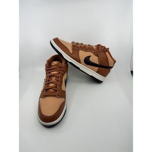 Nike Men's Dunk Mid Size 10 Amber Brown Dark Russet Mocha DZ2533-200